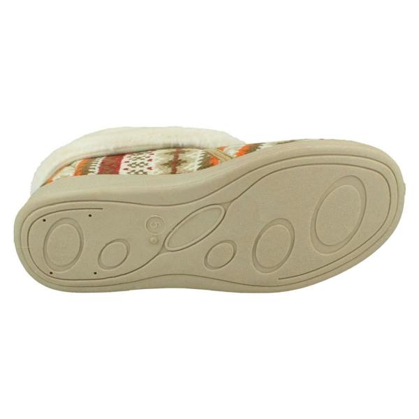 Rose Bank Ladies Rose Bank Memory Foam Aztec Print Bootee Slippers Emily