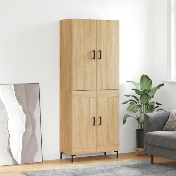 Berkfield Highboard Sonoma Oak 69.5x34x180 cm Engineered Wood
