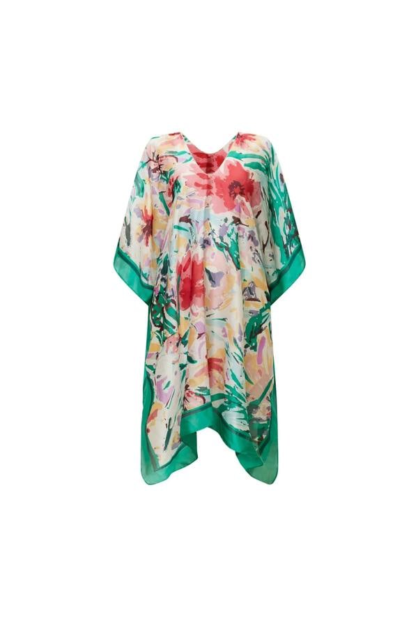 James Lakeland Green Floral Mosaic Kaftan