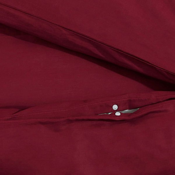 Berkfield Duvet Cover Set Bordeaux 140x200 cm Light-weight Microfiber