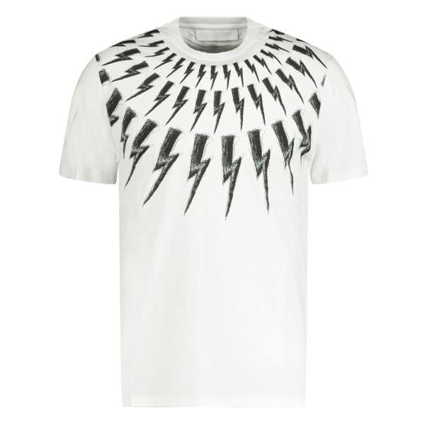 Neil Barrett Thunderbolt T-Shirt White - chancefashionco