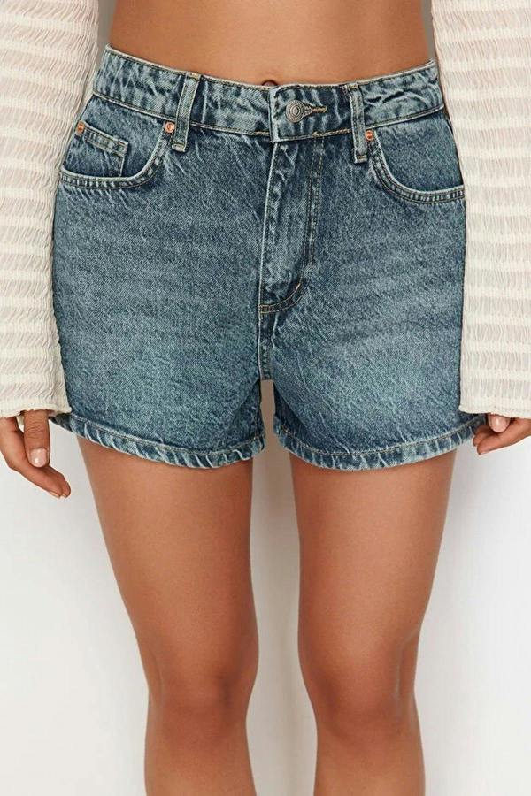 WOVCOR High Waist Mini Denim Shorts