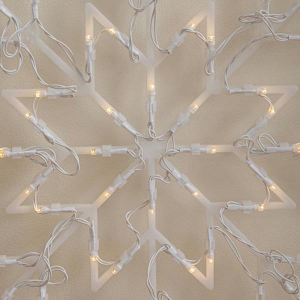 Samuel Alexander 34cm Battery Operated Light up Christmas Snowflake with Warm White LEDs
