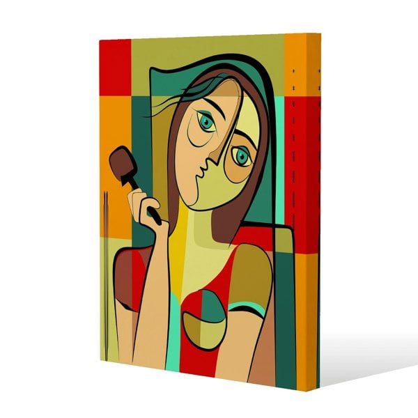 Benjamin Tate Design woman with chocolate in hand (Canvas Print)