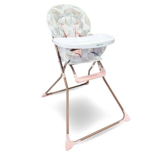 My Babiie MBHC1 Compact Highchair - Rose Geo