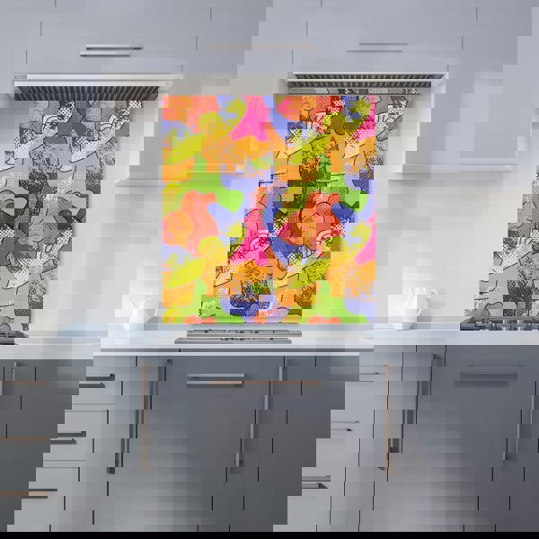 Warren Reed - Designer Bright Abstract Pattern Kitchen Splashback