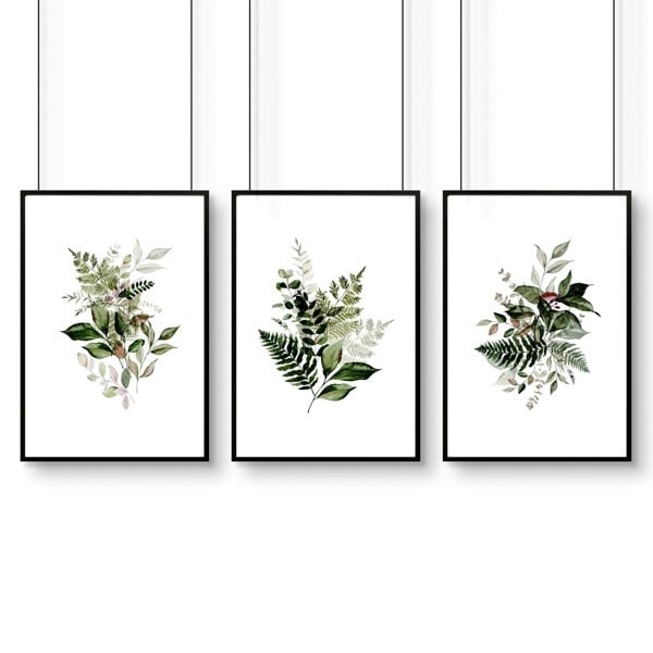 Wall decor in office | set of 3 framed wall art