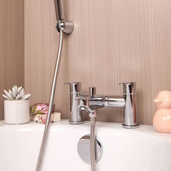 Flode Omberg Bath Shower Mixer Tap - Polished Chrome Finish