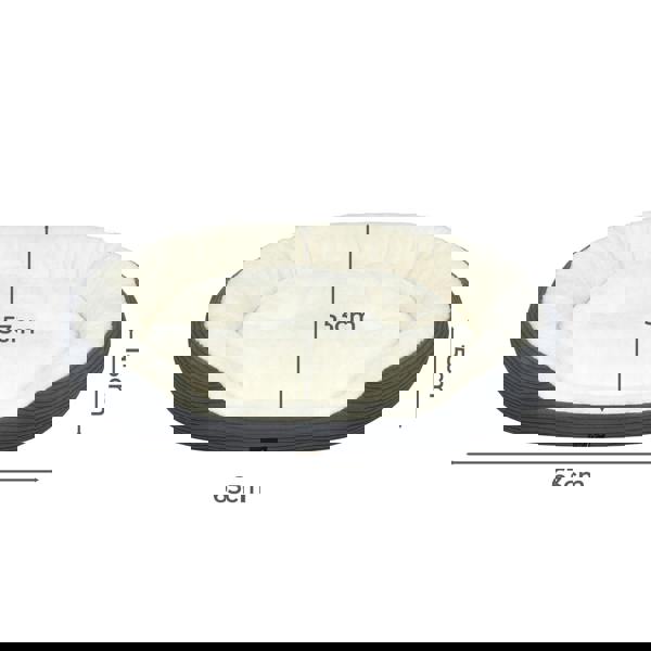 Skylos Dog Bed Luxury Soft Washable Puppy Cat Cushion Mattress Corduroy Grey M