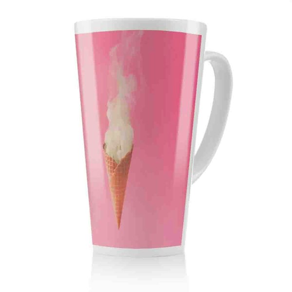Benjamin Tate Design Smoking Ice Cream Cone Latte Mug