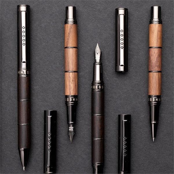 Tom Hessin Revolution Collection Rustic Mechanical Pencil with Wooden Barrel & Gunmetal Trim