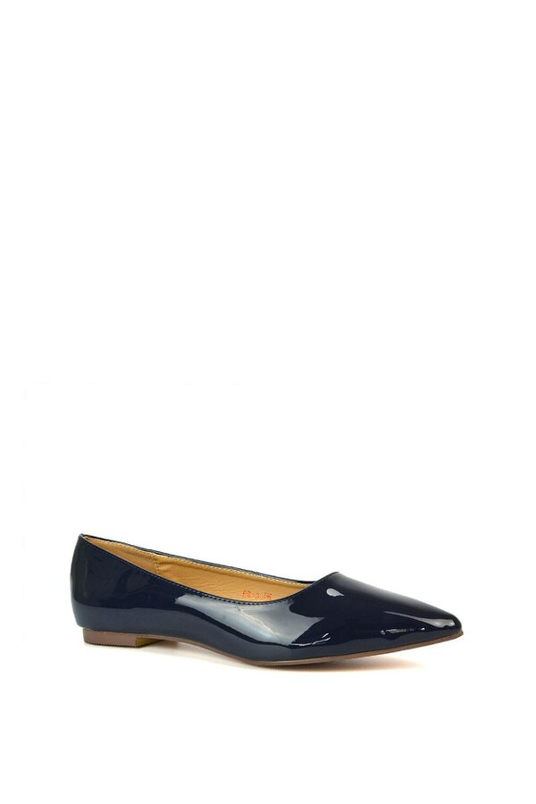 XY LONDON Slip on Pointed Toe Flat Ballerina Pump Shoes