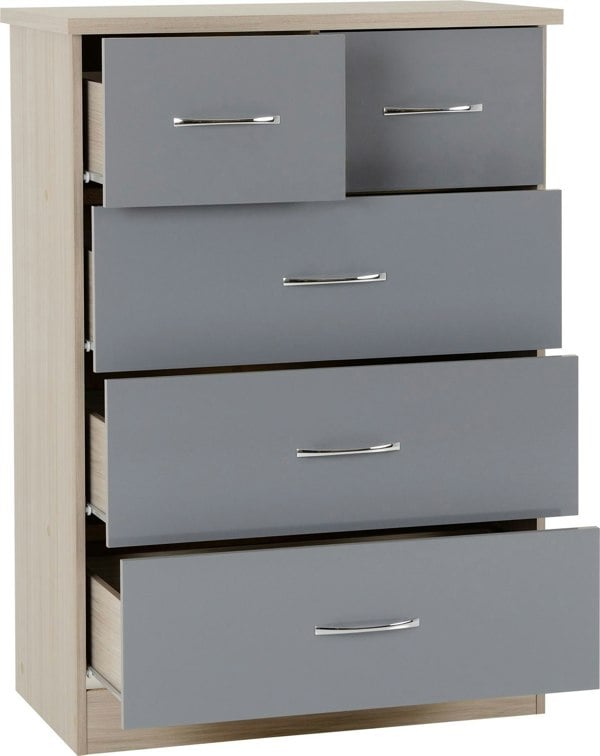Seconique Nevada Nevada 2 Door 1 Drawer Wardrobe Bedroom Set