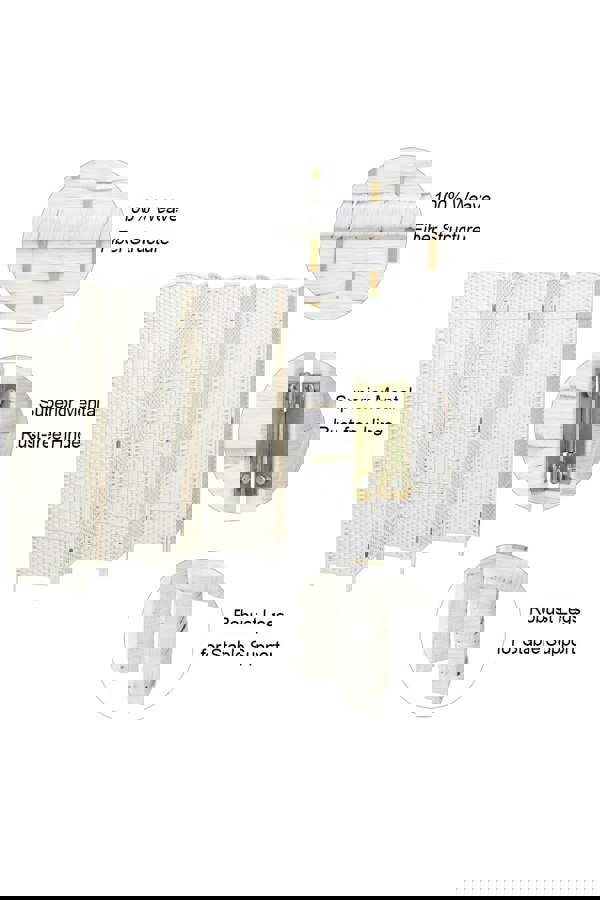 Living and Home Folding Solid Wood Room Divider Privacy Screen
