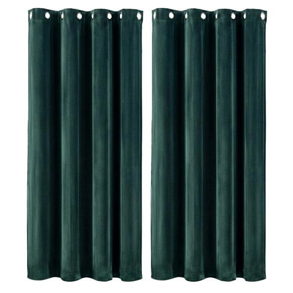 Marlow Thick Thermal Blackout Curtains Velvet Eyelet Ring Top Ready Made
