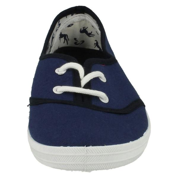 Spot On Ladies Spot On Casual Lace Up Plimsolls F8792