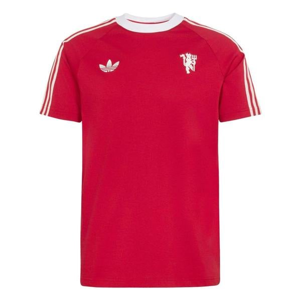 Adidas Mens Originals Manchester United FC Slim T-Shirt - Red/White - 