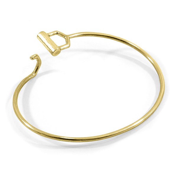 Anchor & Crew Hardy Buckle Midi Geometric 9ct Yellow Gold Bangle