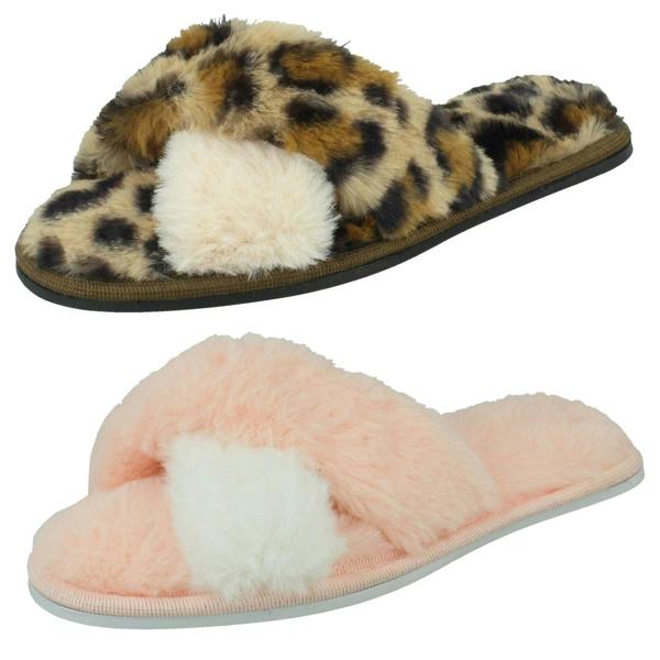 Spot On Girls Spot On Fluffy Mule Slippers X2122