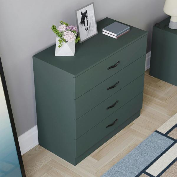 Vida Designs Riano 4 Drawer Chest, Black