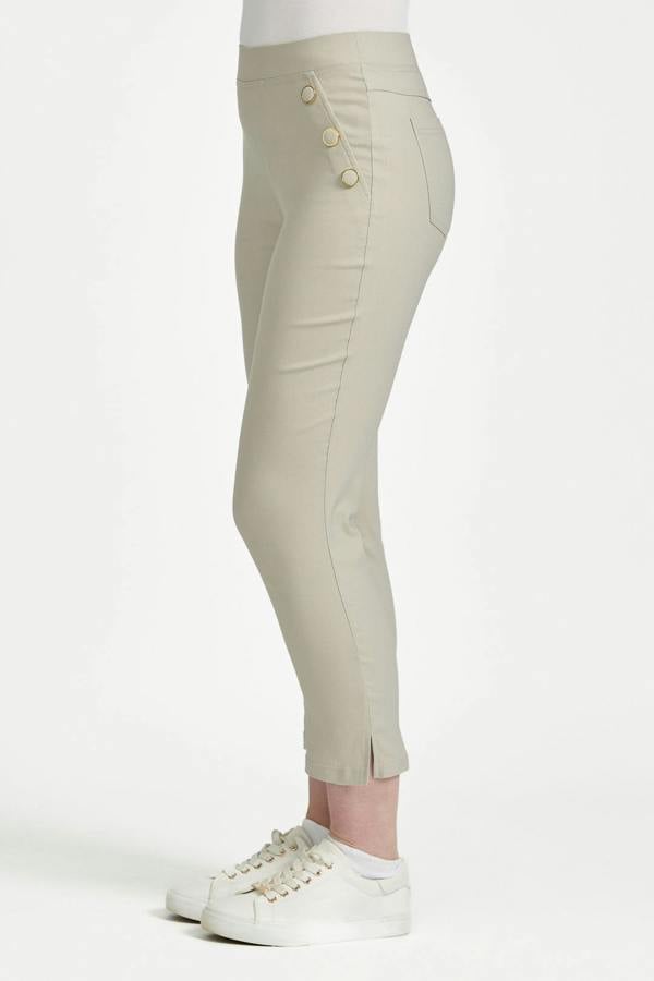 Mudflower Button Detailed Bengaline Stretch Trousers