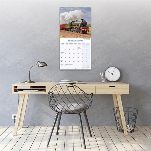 Steam Trains Calendar 2027, Wall Calendars, Month To View, Transport, Gift