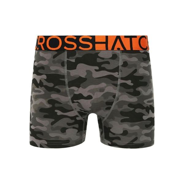 Crosshatch Mens Endocamo Regular Boxer Shorts (Pack of 5) - Orange - 