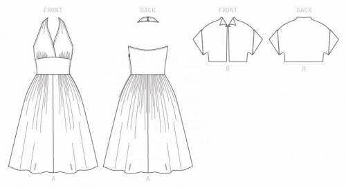 Butterick Sewing Pattern 6682, Dresses, Jackets, Vintage Style for Women, A5 (6-8-10-12-14) - Intermediate