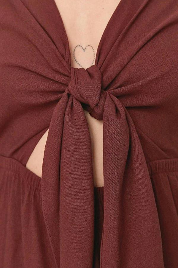 WOVCOR A-line Summer Midi Woven Plus Size Dress