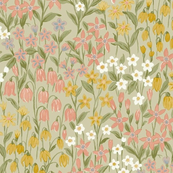 World of Wallpaper Bluebell Wood Wallpaper - Sage Green