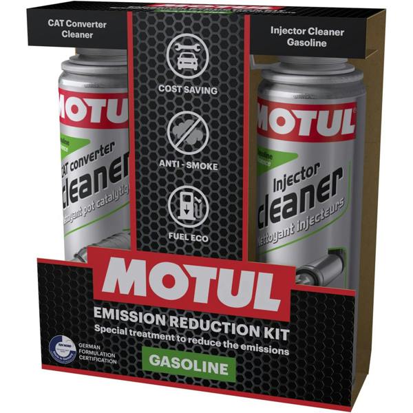 MOTUL Emission Reduction Kit Petrol Injector & Catalytic Converter Cleaner 600ml