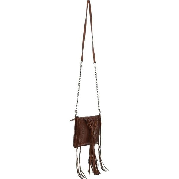 'Ludovica' Leather Crossbody Bag with Fringe Detail: ELA 1303
