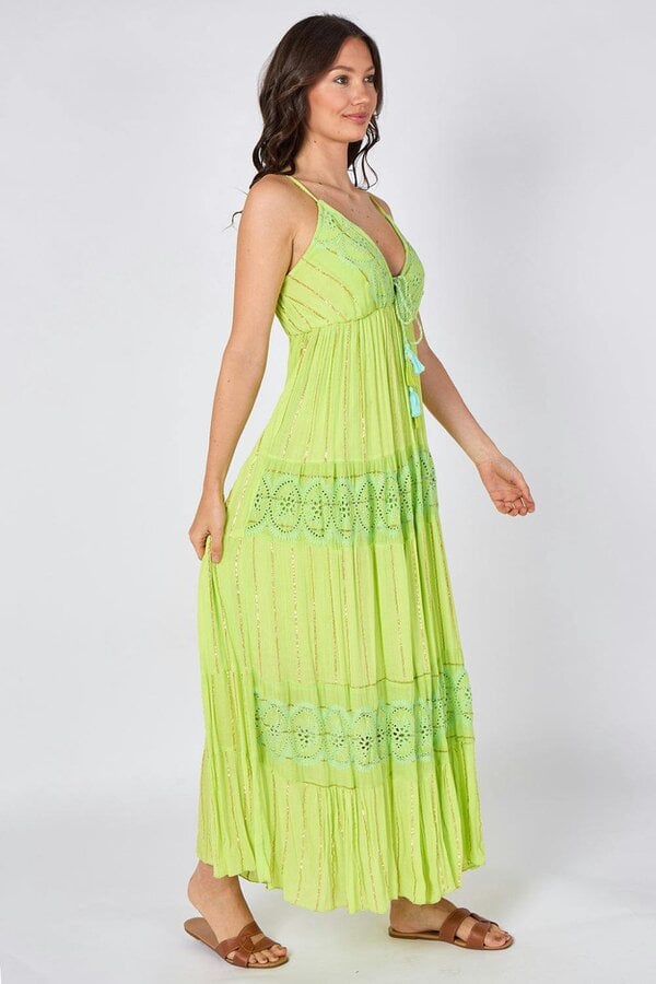 Lace Detail Boho Maxi Dress