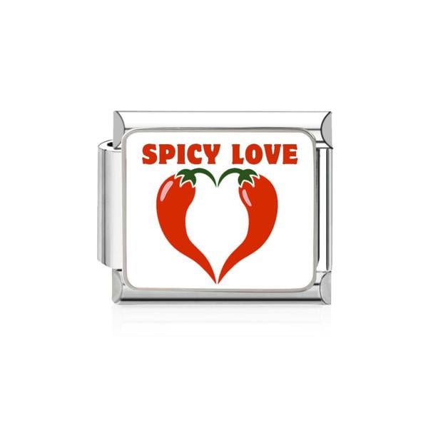 Serafina Spicy Love Chilli Heart | Italian Style Bracelet Charm