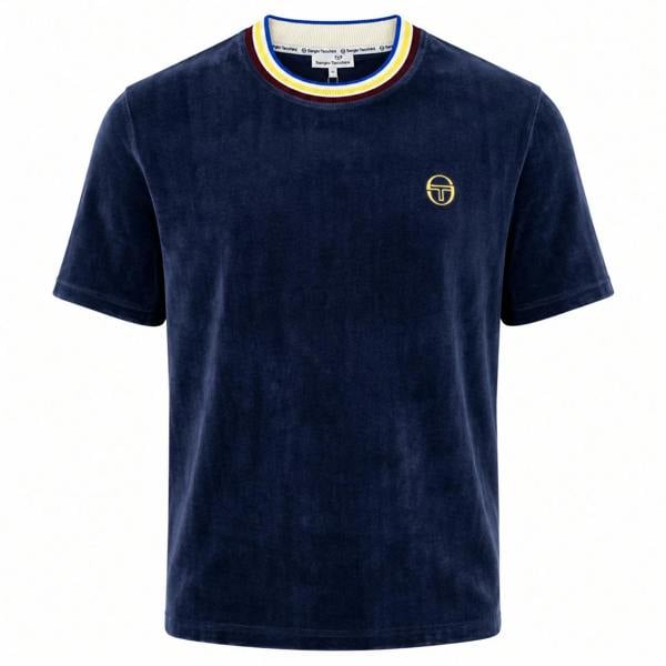 Sergio Tacchini Fino Velour T-Shirt Maritime Blue