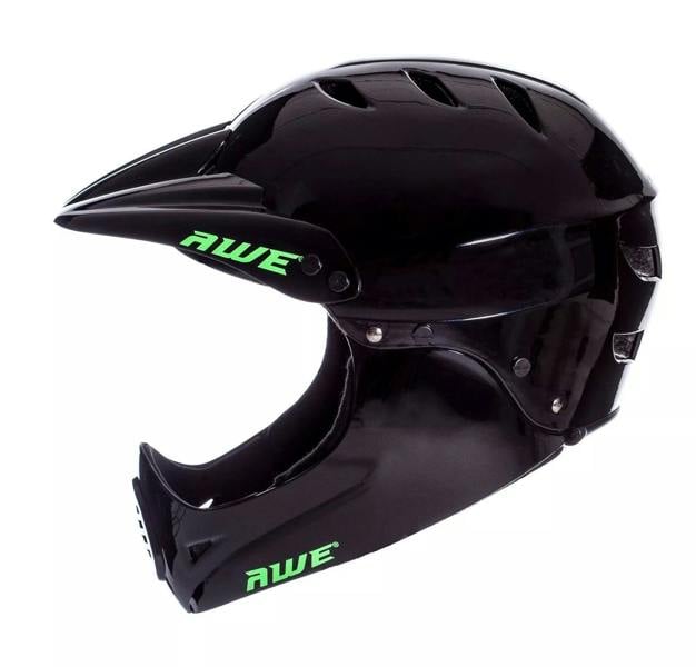 AweBlaze 16+/Adult Full Face BMX Bike Helmet Medium 55-58cm Black