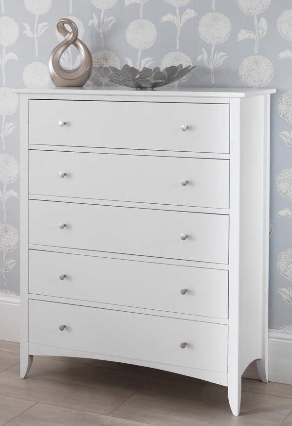 Statement Furniture Edward Hopper Large Chest of Drawers 5 Drawer Modern Wooden Storage