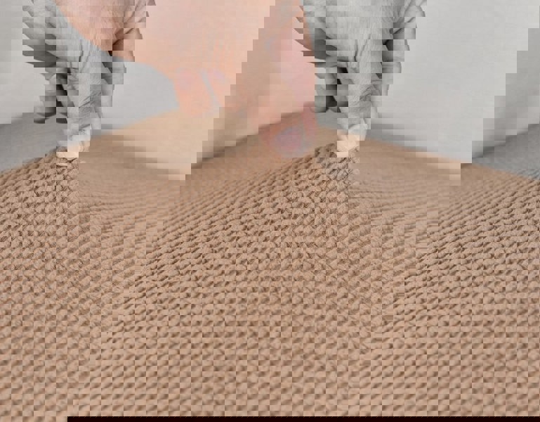 Anyhouz Anyseat Sofa Cover Camel Polyester Thick Stretchable Cushion For Living Room 1Pc Normal Size 145-185cm