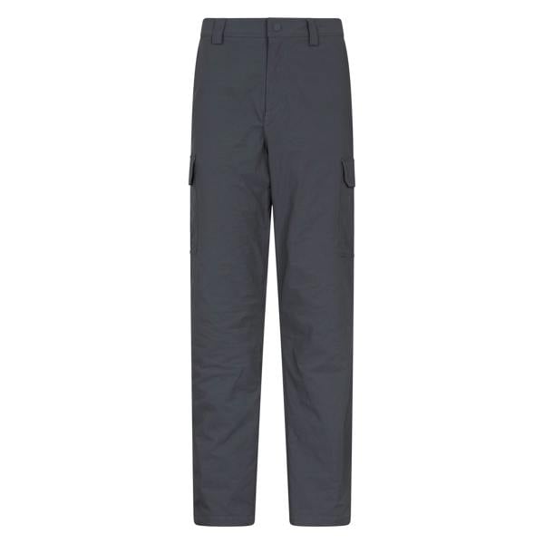 Mountain Warehouse Mens Delta Fleece Lined Winter Trousers - Dark Grey - 