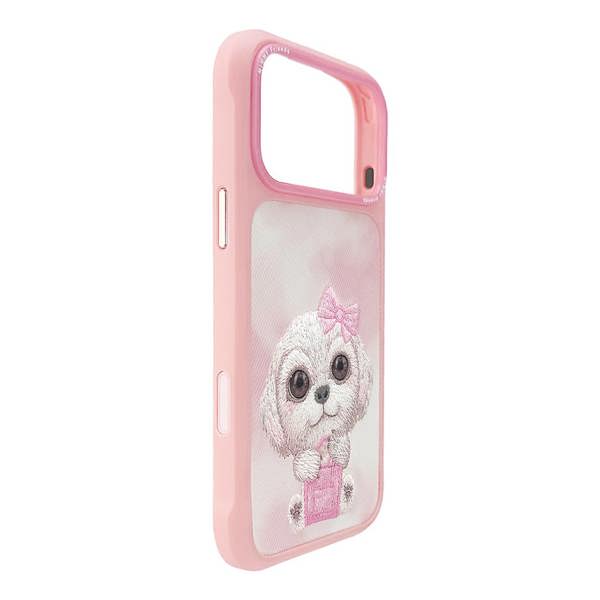 Nimmy Friends Nimmy Big Eye Cute Pet Bischon Fraise Dog Case with MagSafe for iPhone 17 Pro Max 6.9" Pink - N-XDY-IP17-PRO-MAX-02-A