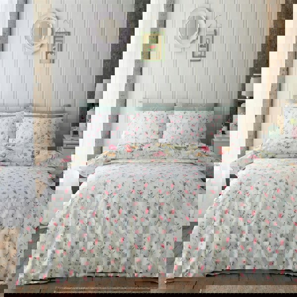 Catherine Lansfield Ella Poppy Cream Duvet Cover Set