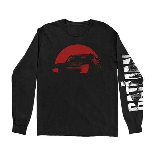 Batman Unisex Adult Cotton Long-Sleeved T-Shirt - Black