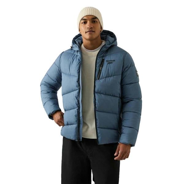 Reebok Mens Stretch Padded Jacket - Mineral Blue - 
