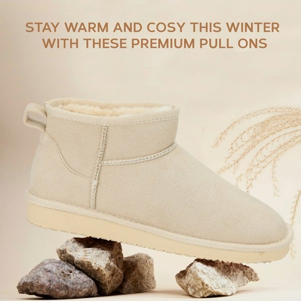 VIVA Women's Faux Fur Lined Boot Slippers - Memory Foam Anti-Slip Sole