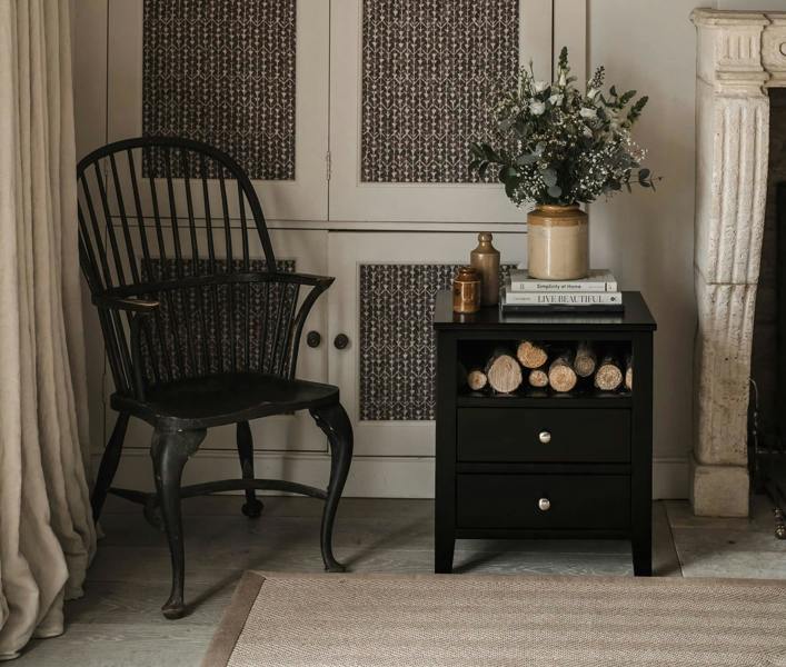 Statement Furniture Brooklyn Modern Bedside Table with Drawers and Shelf Assembled