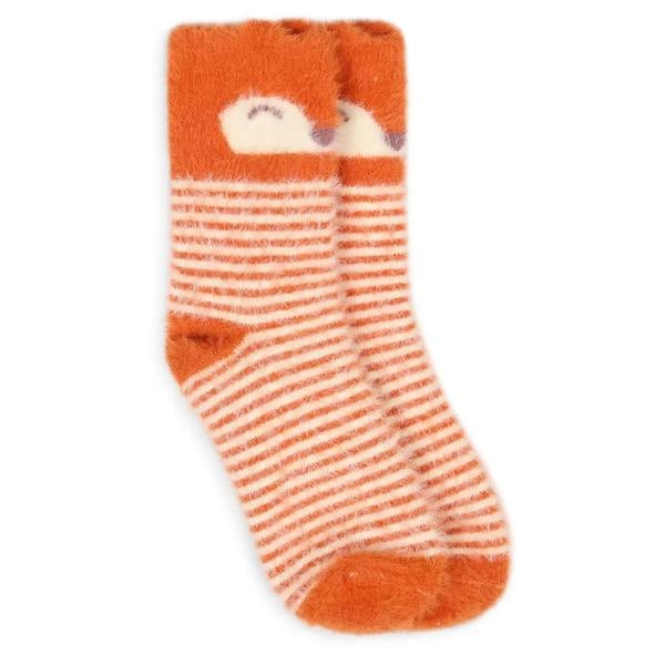 Trespass Childrens/Kids Cosy Animal Face Socks - Orange - 