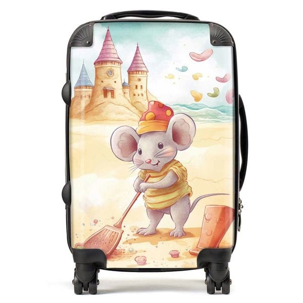 Warren Reed Mouse On A Beach Holiday Suitcase