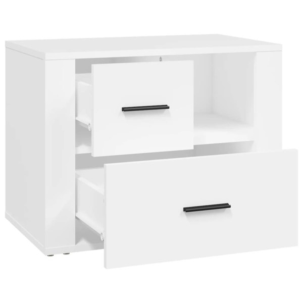 Berkfield Bedside Cabinet White 60x36x45 cm Engineered Wood