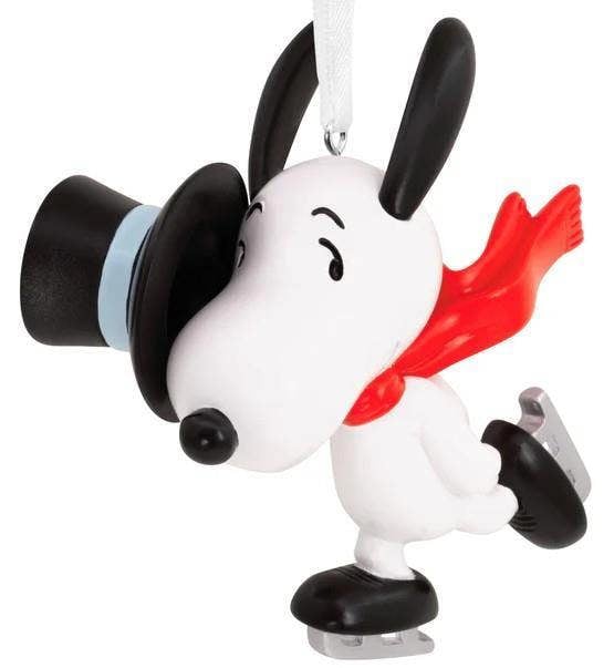 Peanuts/Snoopy - Snoopy Ice Skating with Top Hat Christmas Tree Ornament