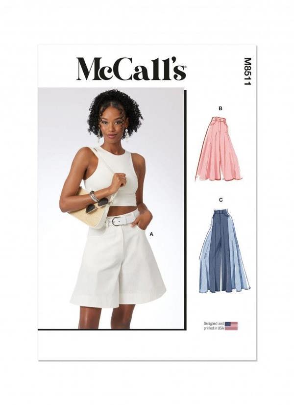 McCalls 8511 Paper Sewing Pattern – Women's Trousers & Shorts, Intermediate
